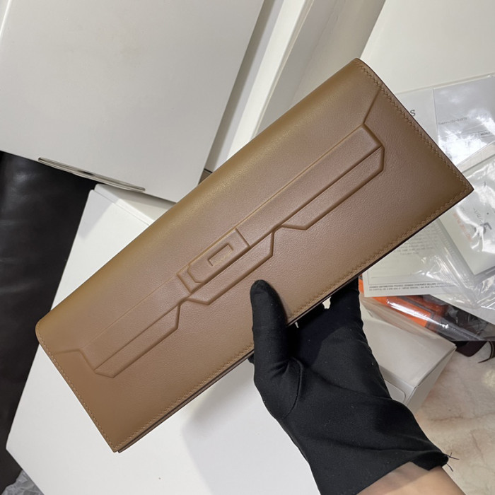 NIGO Hermes Birkin Shadow Women‘s Solid Color Flap Open Square Cowhide Clutch Bag Bags #nigo76412