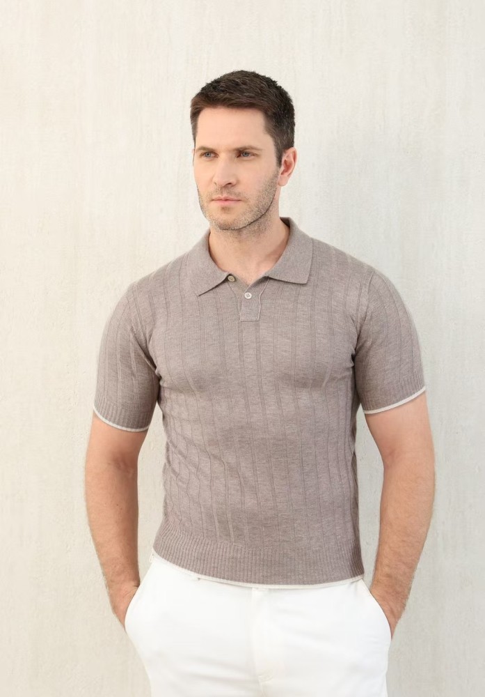 NIGO Brunello Cucinelli Men's Spring And Summer Solid Color Lapel Fitted Short Sleeve Polo Shirt Ngvp #nigo1447