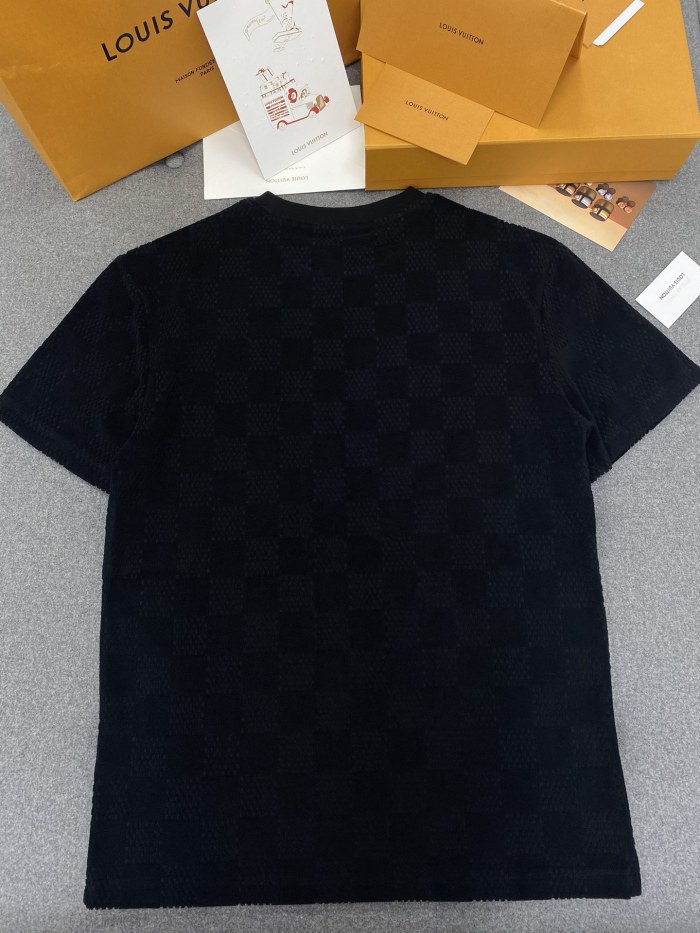 NIGO Louis Vuitton Men's Summer Black Embroidered Logo Printed Cotton Short Sleeve T-Shirt Casual Shorts Set Suit #nigo76435