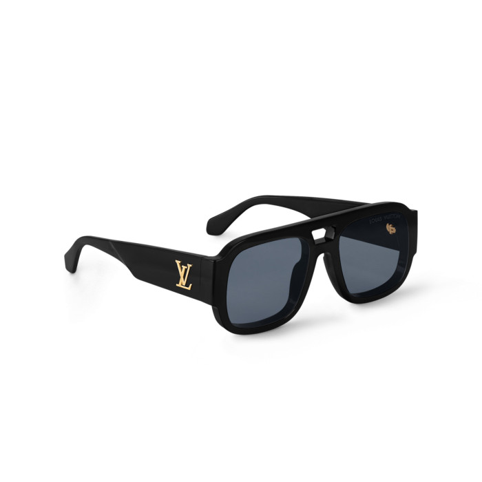 NIGO Louis Vuitton LV CLASH PILOT Men's Solid Color Acetate Metal Logo Embellished Aviator Style Sunglasses Eyeglasses Glasses #nigo76423