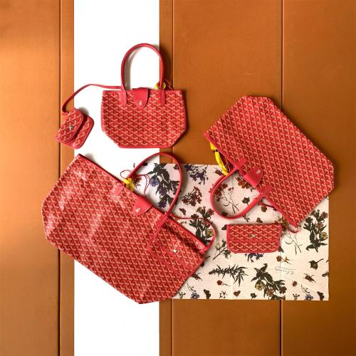 NIGO GOYARD Saint Louis Women's Solid Color Y Printing Double Sided Canvas Spell Cowhide Shopping Bag Tote Bags #nigo76436