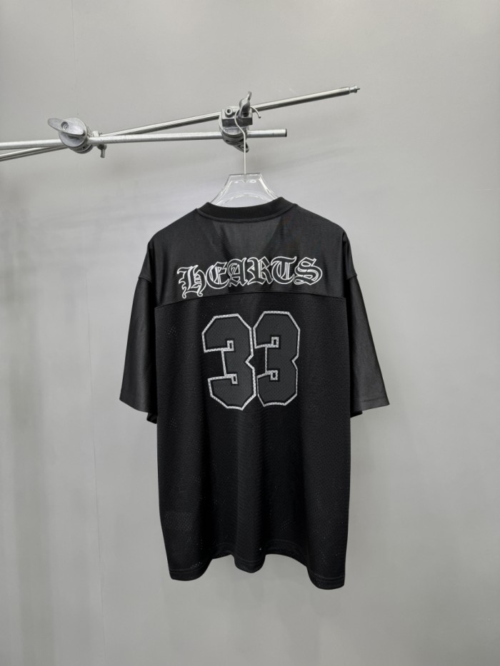 NIGO Chrome Hearts Men's Summer Solid Color Mesh Breathable Short Sleeve T-Shirt #nigo76437