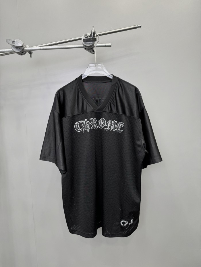 NIGO Chrome Hearts Men's Summer Solid Color Mesh Breathable Short Sleeve T-Shirt #nigo76437