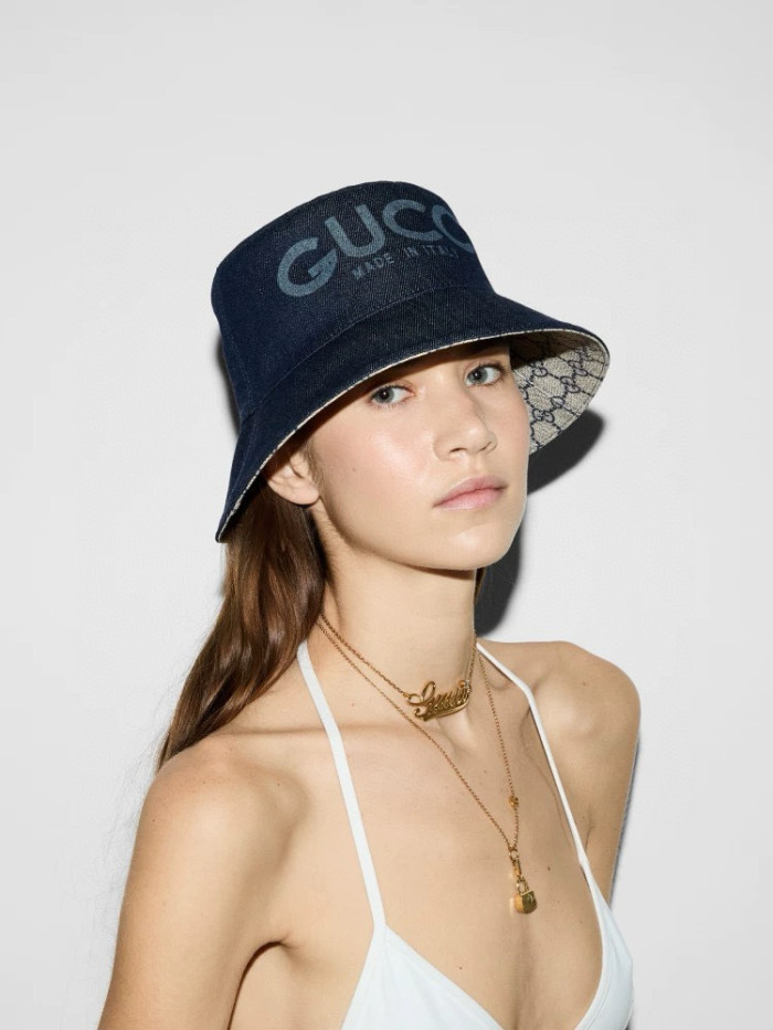 NIGO Gucci Women's Solid Color Monogrammed Cowboy Fisherman's Hat Cap #nigo76444