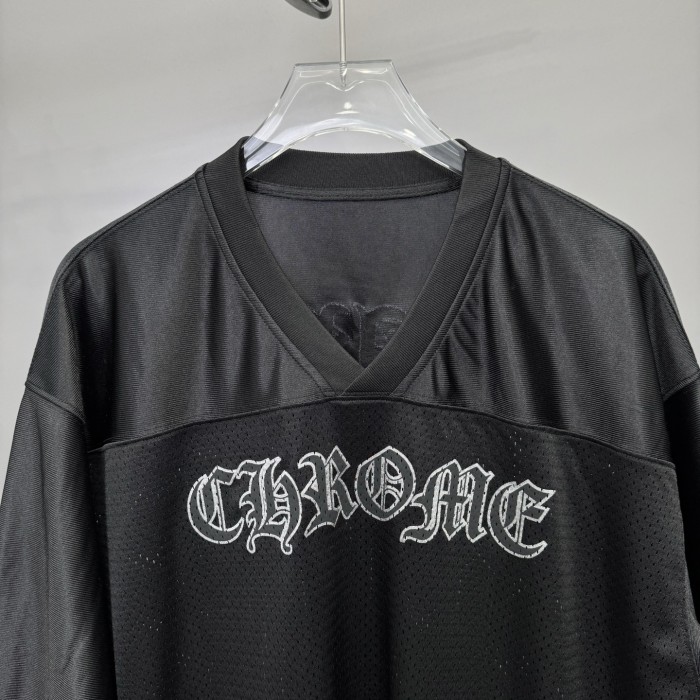 NIGO Chrome Hearts Men's Summer Solid Color Mesh Breathable Short Sleeve T-Shirt #nigo76437