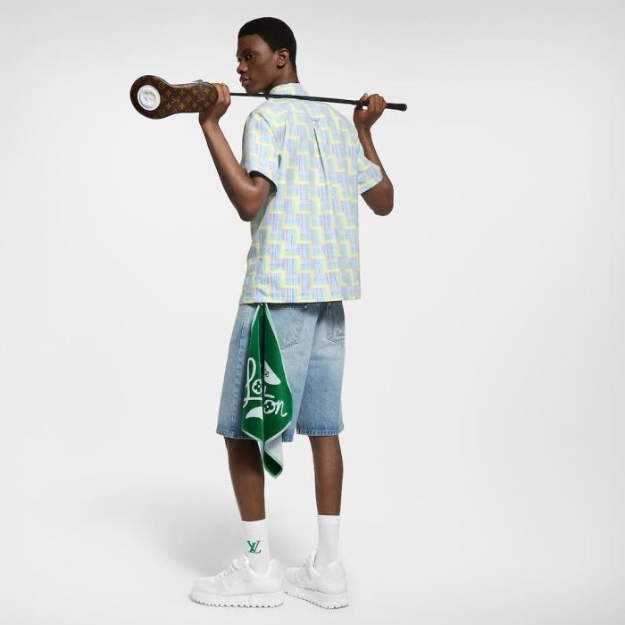 NIGO Louis Vuitton Men's Summer Rainbow Letter Print Single Breasted Short Sleeve Shirt #nigo76439