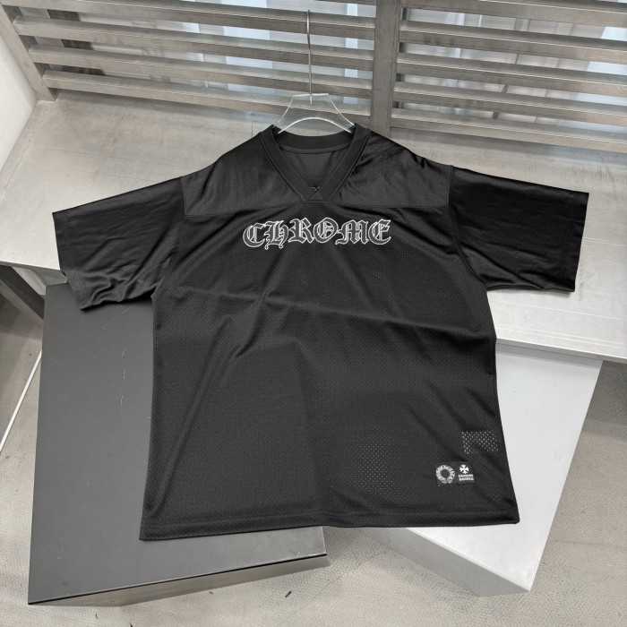 NIGO Chrome Hearts Men's Summer Solid Color Mesh Breathable Short Sleeve T-Shirt #nigo76437