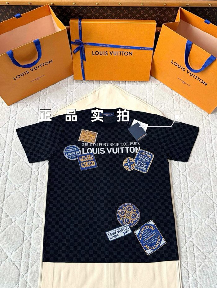 NIGO Louis Vuitton Men's Summer Graphic Printed Crew Neck Knit Short Sleeve T-Shirt #nigo76454