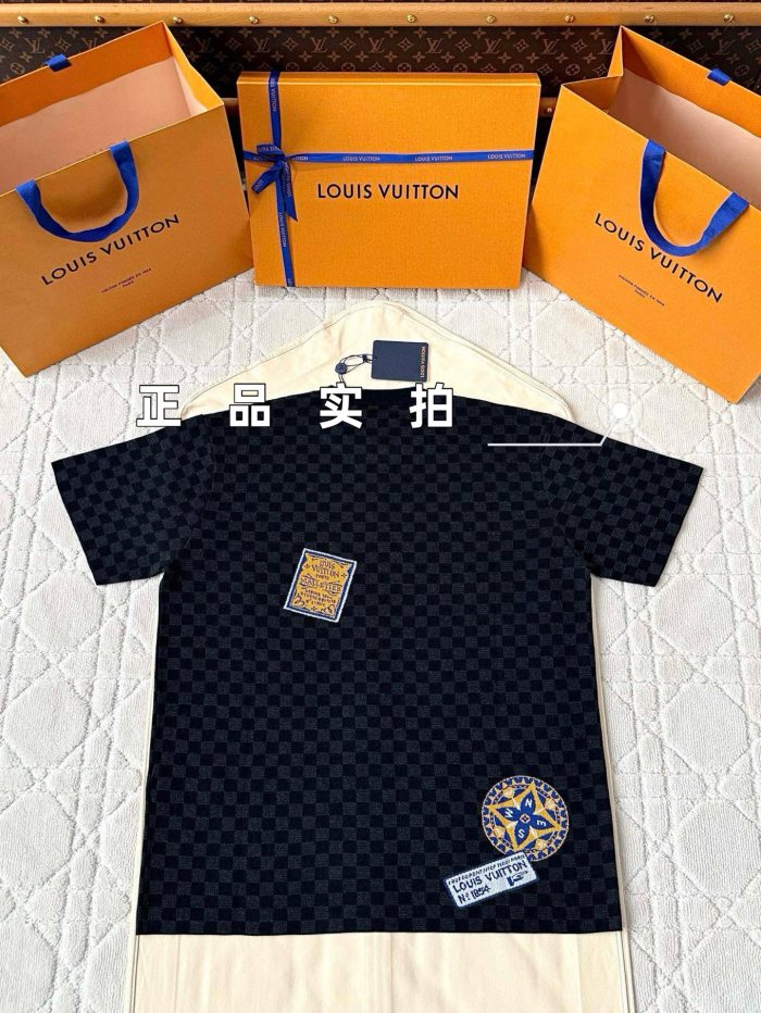 NIGO Louis Vuitton Men's Summer Graphic Printed Crew Neck Knit Short Sleeve T-Shirt #nigo76454