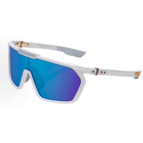 NIGO Chrome Hearts Men's And Women's Fashionable Motorcycle Style Color Blocking 925 Silver Decorative Sunglasses Sports Glasses Ngvp #nigo8382