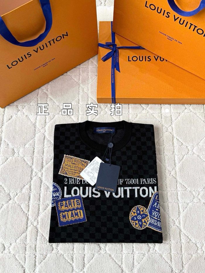 NIGO Louis Vuitton Men's Summer Graphic Printed Crew Neck Knit Short Sleeve T-Shirt #nigo76454