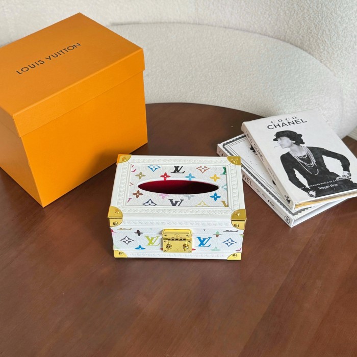 NIGO Louis Vuitton Monogrammed Printed Latch Closure Coated Canvas Organizer Tissue Box Hard Case Bag Bags #nigo76449