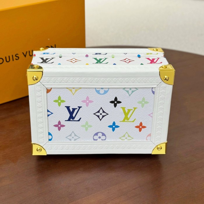 NIGO Louis Vuitton Monogrammed Printed Latch Closure Coated Canvas Organizer Tissue Box Hard Case Bag Bags #nigo76449