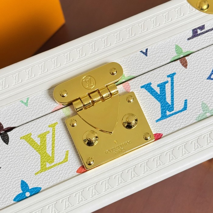 NIGO Louis Vuitton Monogrammed Printed Latch Closure Coated Canvas Organizer Tissue Box Hard Case Bag Bags #nigo76449