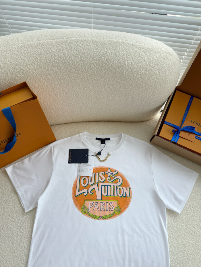 NIGO Louis Vuitton Women‘s Summer Pattern Printed Solid Color Round Neck Short Sleeve T-Shirt #nigo76467