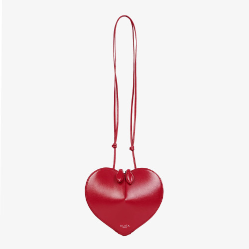 NIGO Alaia Women's Coeur Logo Printed Solid Color Zipper Closure Adjustable Shoulder Strap Leather Three-Dimensional Love Handbag Casual Shoulder Crossbody Bag Ngvp  #nigo8331