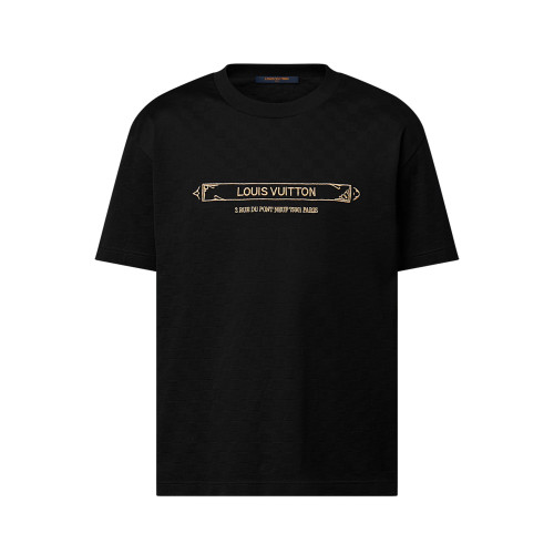 NIGO Louis Vuitton Men's Summer Solid Color Embroidered Letter Print Round Neck Cotton Short Sleeve T-Shirt #nigo76463
