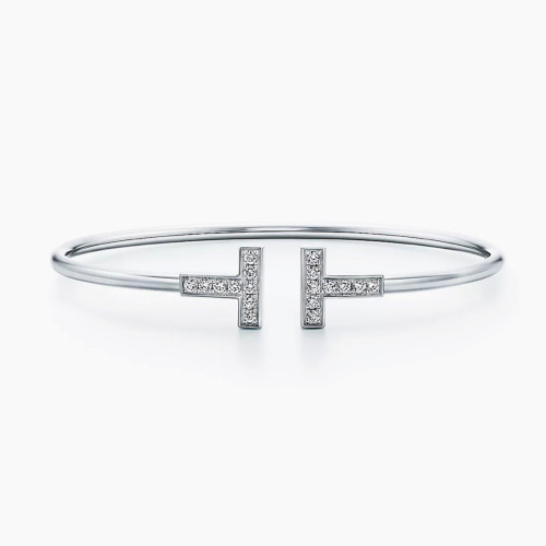 NIGO Tiffany & Co. Women's Men's Fashion Trend Letter Metal Bracelet With Diamond Luxury Temperament Jewelry Accessories Ngvp  #nigo7963
