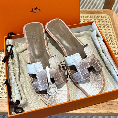 Hermes NIGO Leather Flat Bottomed Slippers #nigo57675