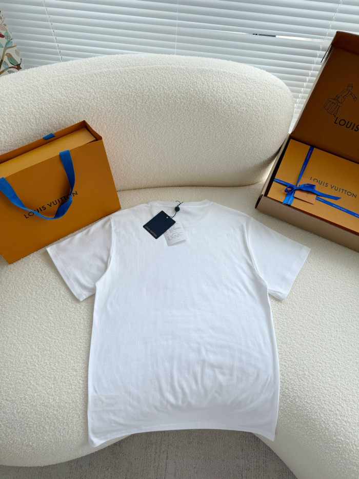 NIGO Louis Vuitton Women‘s Summer Pattern Printed Solid Color Round Neck Short Sleeve T-Shirt #nigo76467