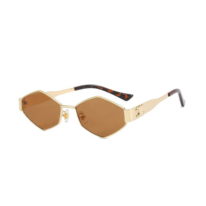 NIGO Celine Men's Women's Triomphe Metal 02 Logo Irregular Solid Color Sunglasses Eyeglasses Glasses #nigo81167