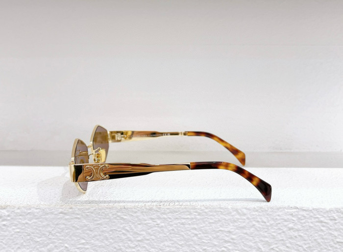 NIGO Celine Men's Women's Triomphe Metal 02 Logo Irregular Solid Color Sunglasses Eyeglasses Glasses #nigo81167