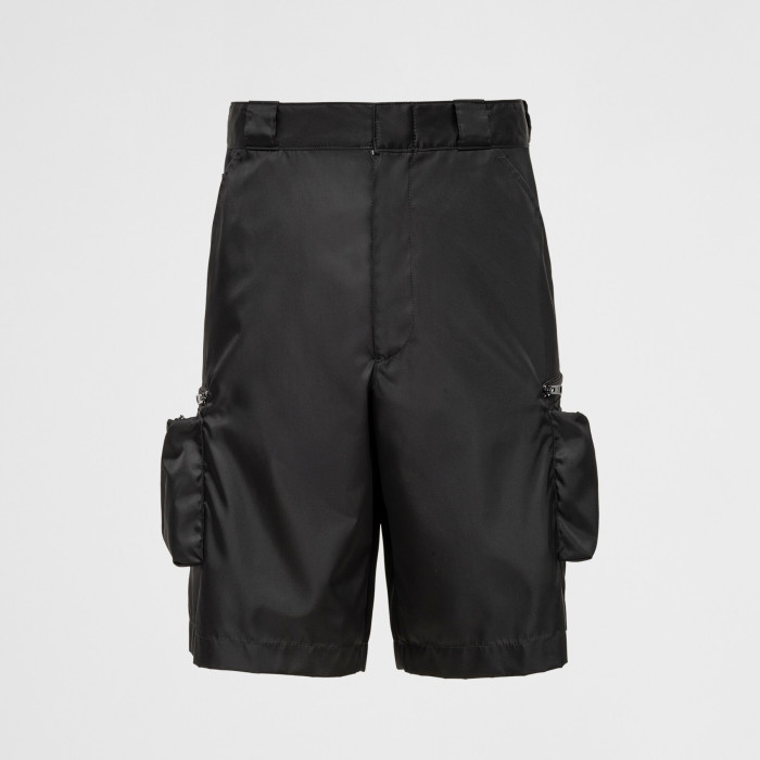 NIGO Prada Men's Summer Solid Colour Triangle Logo Nylon Casual Zip Up Shorts #nigo76476