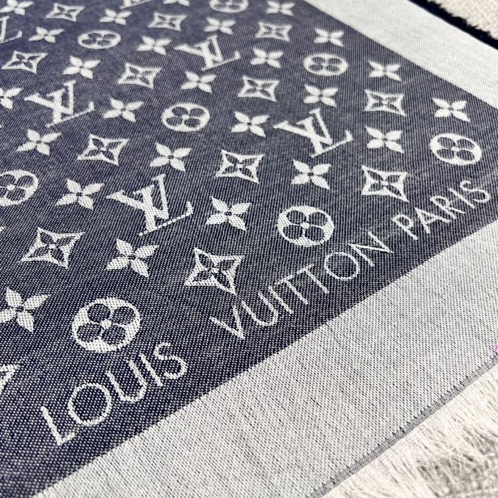NIGO Louis Vuitton Women's Solid Color Logo Monogram Jacquard Wool Shawl Scarf #nigo76488