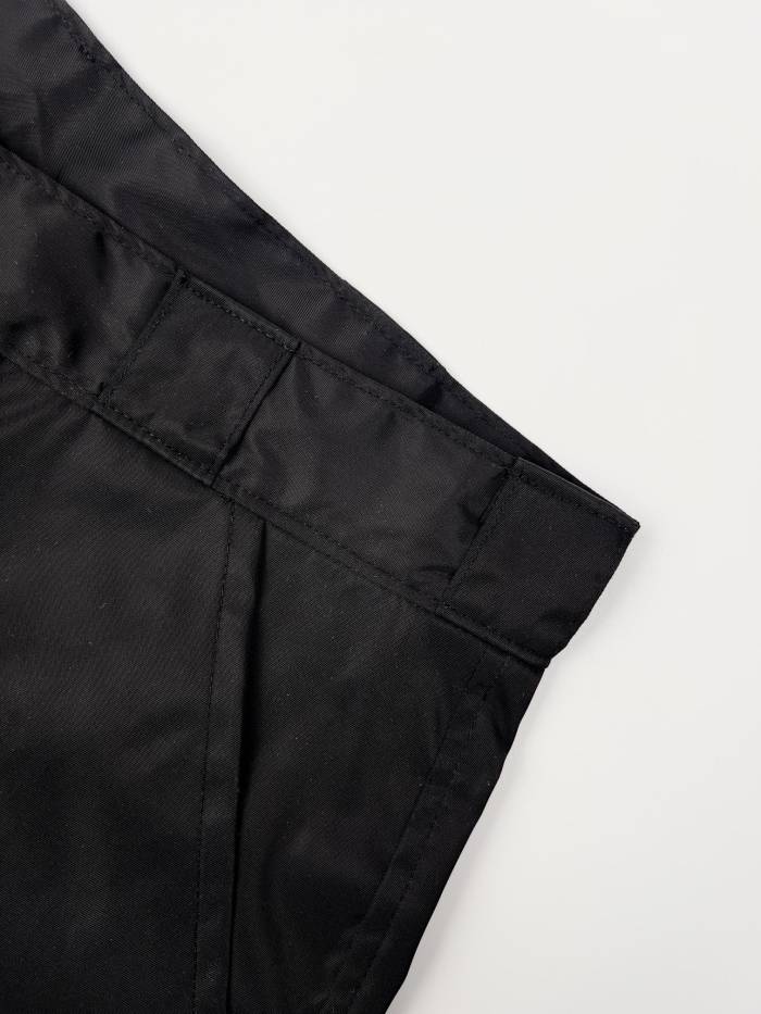 NIGO Prada Men's Summer Solid Colour Triangle Logo Nylon Casual Zip Up Shorts #nigo76476