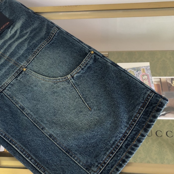 NIGO Louis Vuitton Men's Summer Solid Color Button Down Casual Jeans Pants #nigo76481