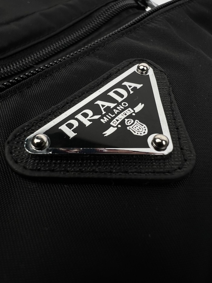 NIGO Prada Men's Summer Solid Colour Triangle Logo Nylon Casual Zip Up Shorts #nigo76476