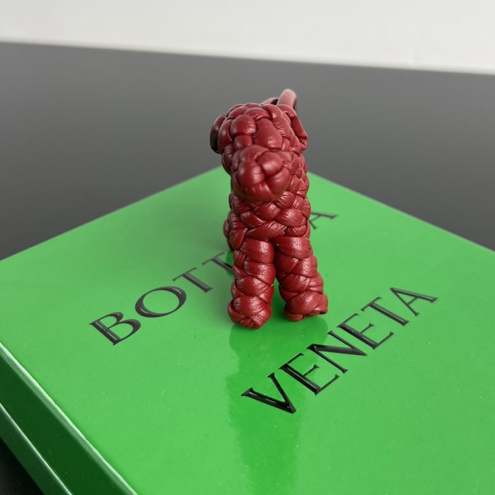 NIGO Bottega Veneta Solid Color Leather Woven Puppy Keychain Pendant #nigo76483
