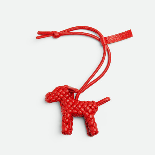 NIGO Bottega Veneta Solid Color Leather Woven Puppy Keychain Pendant #nigo76483