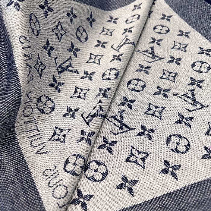 NIGO Louis Vuitton Women's Solid Color Logo Monogram Jacquard Wool Shawl Scarf #nigo76488