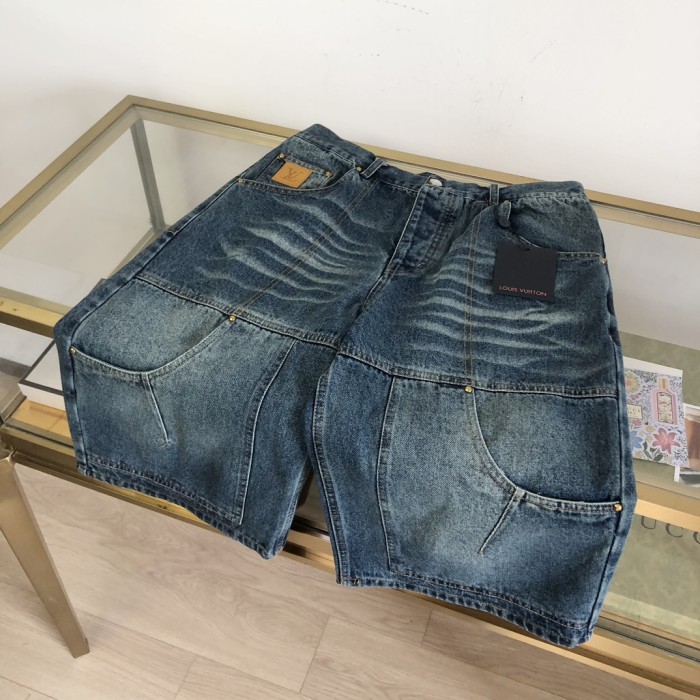 NIGO Louis Vuitton Men's Summer Solid Color Button Down Casual Jeans Pants #nigo76481
