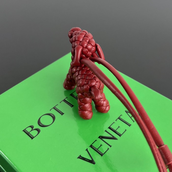 NIGO Bottega Veneta Solid Color Leather Woven Puppy Keychain Pendant #nigo76483