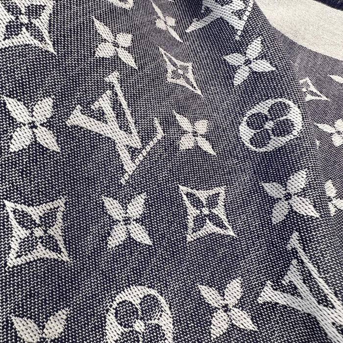 NIGO Louis Vuitton Women's Solid Color Logo Monogram Jacquard Wool Shawl Scarf #nigo76488
