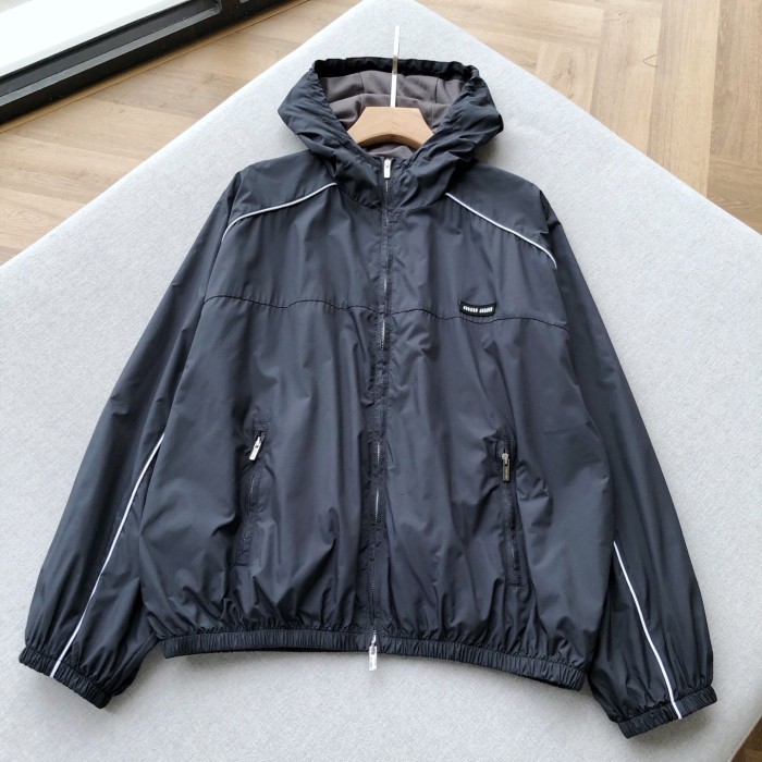 NIGO MiuMiu Men's And Women's Spring And Fall Color Collision Splicing Hooded Zipper Long Sleeved Jacket #nigo76496