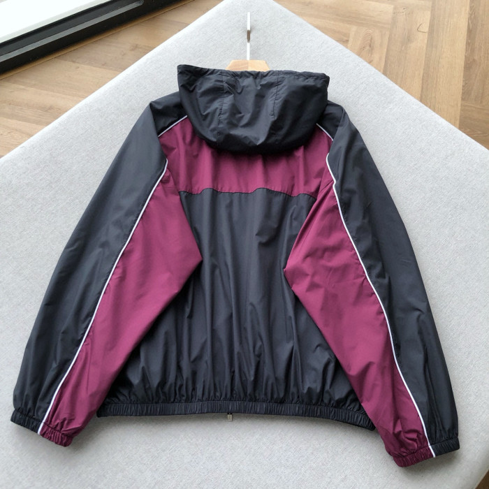 NIGO MiuMiu Men's And Women's Spring And Fall Color Collision Splicing Hooded Zipper Long Sleeved Jacket #nigo76496