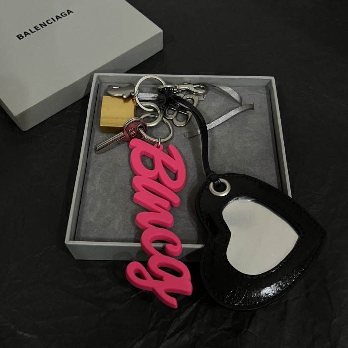 NIGO Balenciaga Metal Keychain Fashion High Street Letter Chain Bag Hanging Decoration Accessories #nigo76517