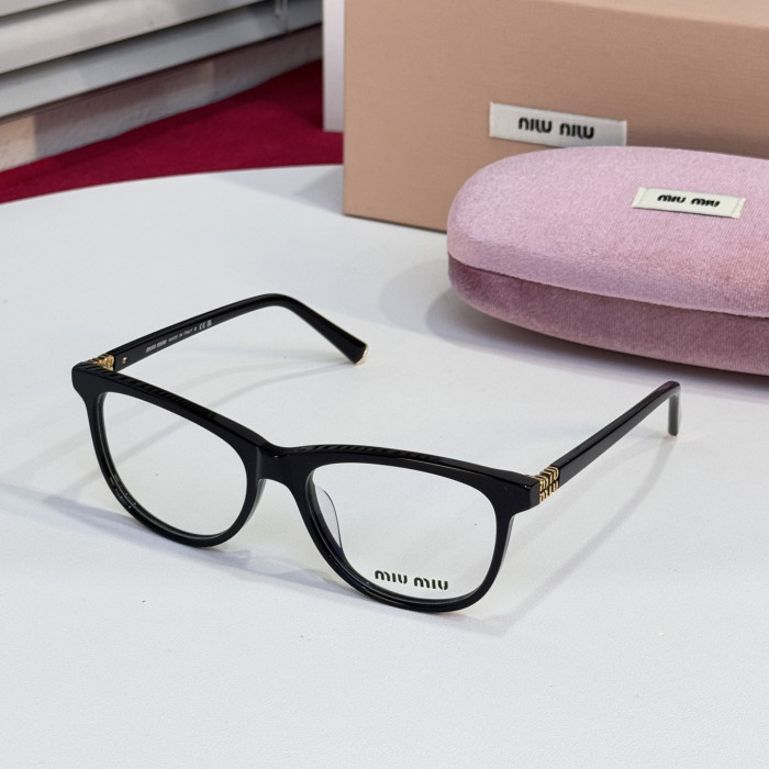 NIGO MiuMiu Women's Solid Color Legs Logo Design Acetate Square Optical Frames Sunglasses Optical Eyewear Glasses #nigo76492