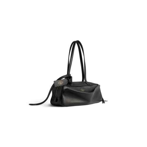 NIGO Balenciaga Women's Carrie Small Bowling Bag Logo Printed Vintage Solid Color Leather Tote Shoulder Bags Ngvp 8329202ABNQ1000 #nigo1511