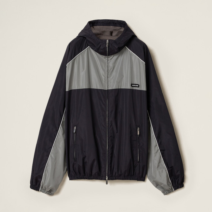 NIGO MiuMiu Men's And Women's Spring And Fall Color Collision Splicing Hooded Zipper Long Sleeved Jacket #nigo76496
