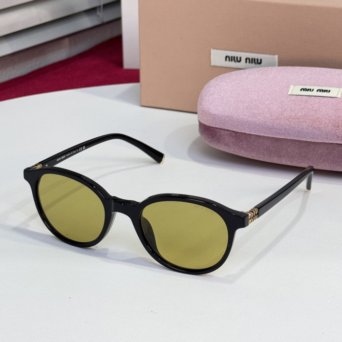 NIGO MiuMiu Women's Solid Color Legs Logo Design Acetate Oval Optical Frame Sunglasses Optical Eyewear Glasses #nigo76491