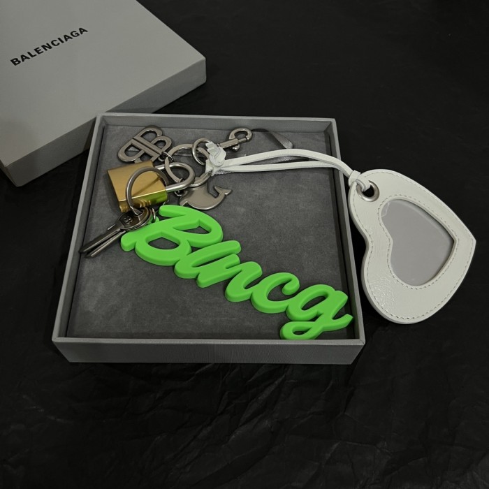 NIGO Balenciaga Metal Keychain Fashion High Street Letter Chain Bag Hanging Decoration Accessories #nigo76517