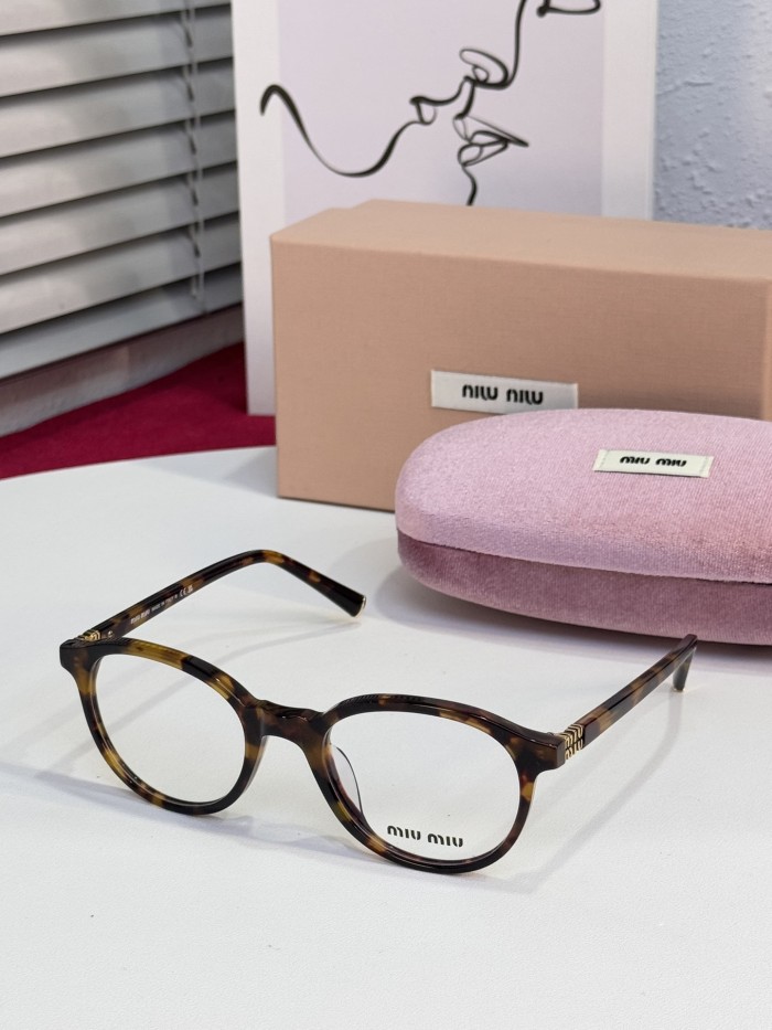 NIGO MiuMiu Women's Solid Color Legs Logo Design Acetate Oval Optical Frame Sunglasses Optical Eyewear Glasses #nigo76491
