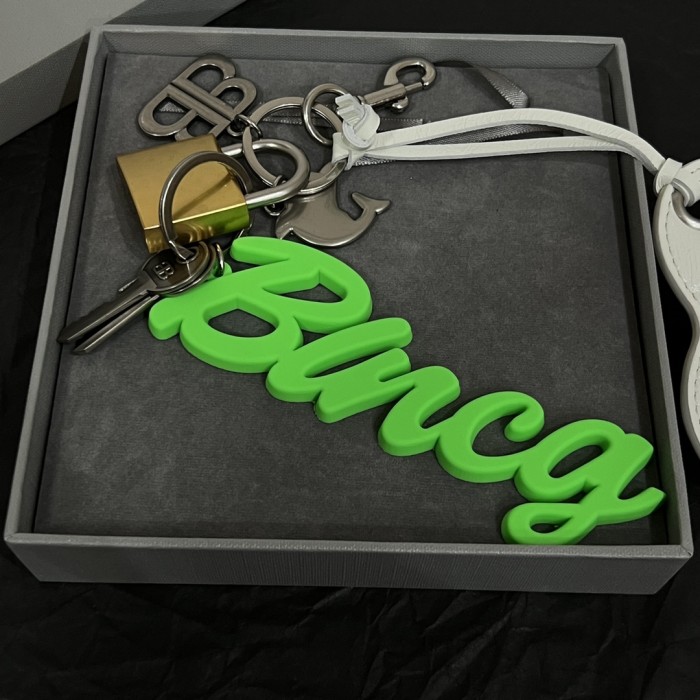 NIGO Balenciaga Metal Keychain Fashion High Street Letter Chain Bag Hanging Decoration Accessories #nigo76517