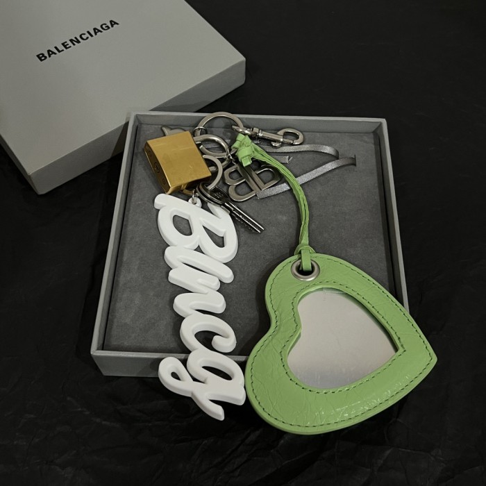 NIGO Balenciaga Metal Keychain Fashion High Street Letter Chain Bag Hanging Decoration Accessories #nigo76517