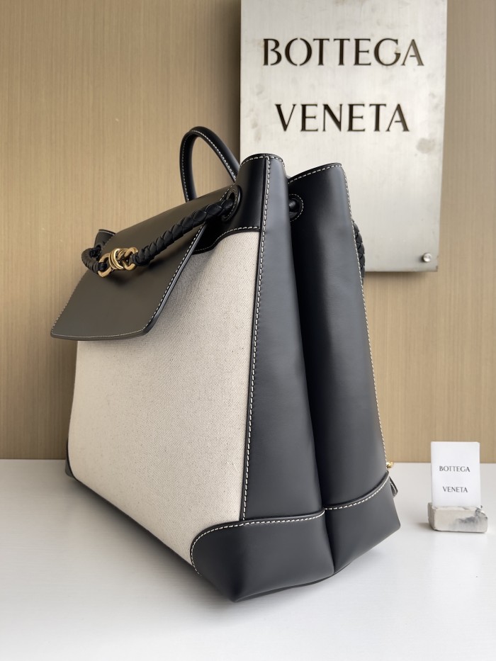 NIGO Bottega Veneta Women's Colorblocking Andiamo Leather Canvas Rucksack Tote Bag Bags #nigo76523