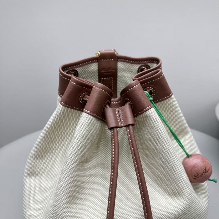 NIGO Loro Piana Women's Solid Color Adjustable Shoulder Strap Extra Drawstring Shoulder Bag Bags #nigo76521